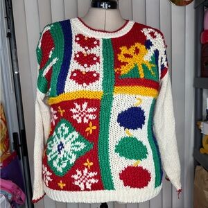 Karen Scott Christmas Knit Sweater Size M
